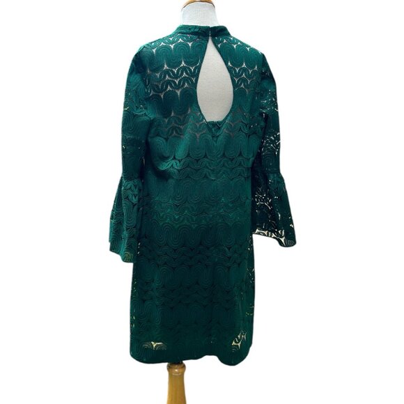Trina Turk Palm Colony Dress Green Floral Lace Cocktail Party Dinner Nwot 2XL - Picture 5 of 13
